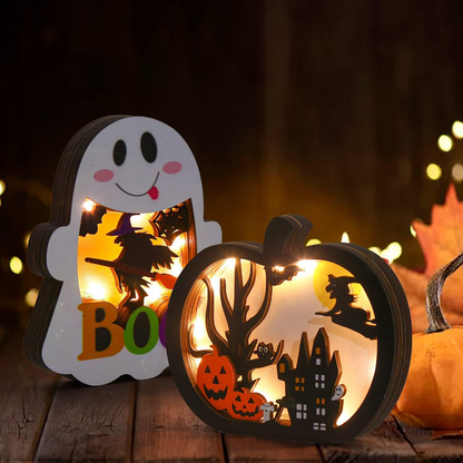 Final 3 Hours: 60%OFF🔥🧙Handmade Halloween Wooden Lighted Pumpkin for Tabletop