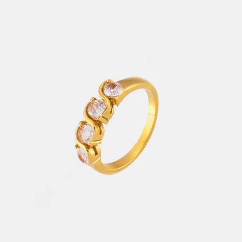 Real gold color preservation cold palace style stainless steel jewelry for women